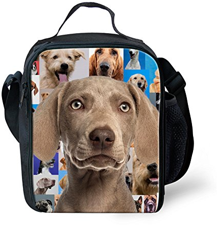 HUGSIDEA Cool 3D Zoo Animals Lunchbox Weimaraner Insulted Lunch Tote by HUGSIDEA