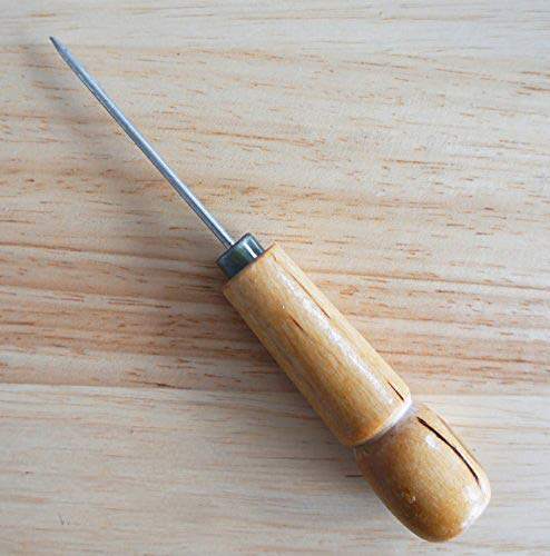 Heavy Duty Clickers Awl Large Comfort to Hold Wooden Handle, Leather, Paper Thick Cardboard 6 15cm - Pack of 2