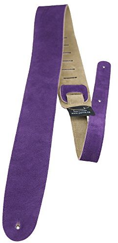 Perri's Leathers Ltd. Gitarrengurt (P25S-206), Wildleder, verstellbar, für Akustik-/Bass-/E-Gitarre, hergestellt in Kanada, Violett