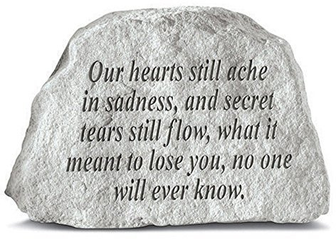 Kay Berry 78120 Our Hearts Still Ache… Memorial Garden Stone, Multicolor