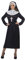 Smiffys Nonnenkostüm, Schwarz, mit Kleid, Gürtel & Kopfbedeckung