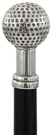 Cavagnini Italy: Edler Holzspazierstock mit Knauf aus Silber für Damen und Herren