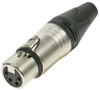 Neutrik XLR 4-polige weibliche Stecker silber Nickel