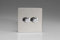 Varilight 2-Gang 2-Way V-Pro Push On/Off Rotary LED Dimmer 2 x 0-120W Polished Chrome