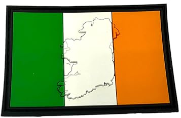 Gestanzte Irland Flagge Airsoft Klett PVC Patch
