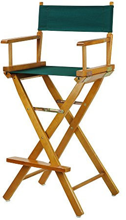 Casual Home 30 Director's Chair Honey Oak Frame-with Hunter Green Canvas, Bar Height