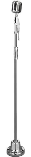 Pyle Retro Microphone and Stand, Classic Dynamic Vintage Style Professional Unidirectional Audio Vocal Performance Mic w/Adjustable Height Stand, Cardioid XLR Cable w/Swing Stand for Stage/Studio