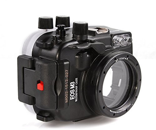 Fotga 40 M 130ft waterproof underwater housing case waterproof case for camera Canon EOS M with 22 mm Lens