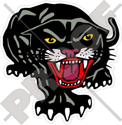 Black Panther Katze Leopard Jaguar 10,2 cm (100 mm) Vinyl Bumper Aufkleber, Aufkleber