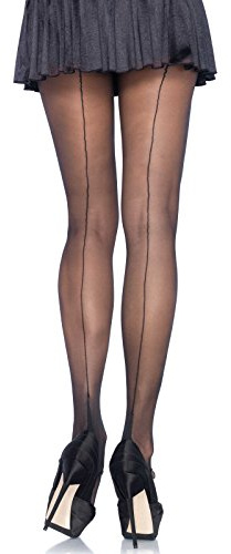Leg Avenue Women's Sheer Cuban Heel Backseam Pantyhose