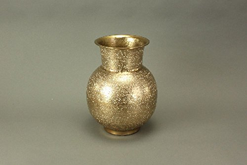 Vase ParisI aus gehämmerten Aluminium, gold H 39cm