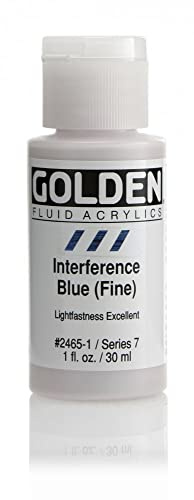 Pro-Art Golden Fluid Acrylic Paint 1 oz.-Interference Blue Fine