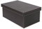 OSCO Brown Faux Leather DVD Box | Holds 26 DVDs | Shoe Storage | Stackable | Blue Ray | CDs | VHS | 38.5L x 23W x 15H cm