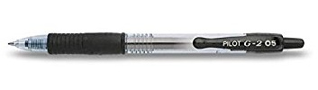 Pack of 12 Pilot G2 Gel Ink Ballpoint Pens 05, Black