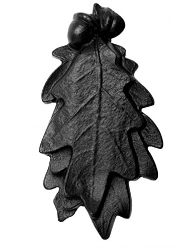 Türklopfer, Gusseisen, schwarz Eiche Blatt 15,2 cm H x 7,6 cm W | Renovator wochenbedarfs