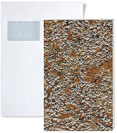 1 MUSTERSTÜCK S-28894 WallFace LAVA COPPER Structure Collection Wandverkleidung MUSTER in ca. DIN A5 Größe