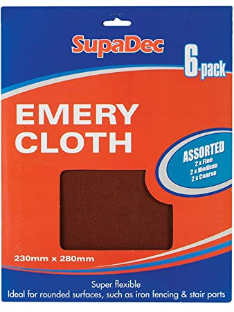 SupaDec Assorted Emery Cloth - 6 Pack