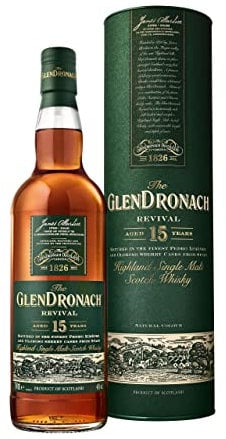 The Glendronach 15 Jahre - Premium Single Malt Whisky - Geschenkempfehlung - Ein berauschender Ausbruch von Maraschino-Kirsche - 0.7L/43 Prozent Vol.