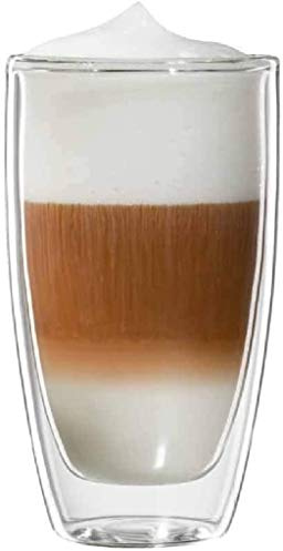 bloomix Roma Latte Macchiato 300 ml, doppelwandige Thermo-Kaffeegläser im 2er-Set