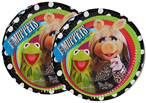 alles-meine.de GmbH 10 TLG. Set Pappteller - The Muppets - Teller Essen - Kinderparty Pappe - Kermit Miss Piggy Show Muppet/Partyteller - Deko Tischdekoration - Kindergeburtsta..