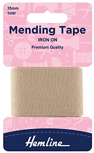 Iron-On Mending/Repair Tape 100cmx38mm: Beige