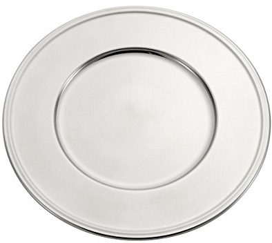 SWEET HOME Bajo Plato en Acero Plateado Estilo Inglés cod.IA3301-31 cm diam.31 by Varotto & Co.