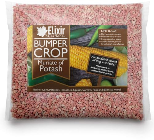 Elixir Gardens Muriate of Potash Potassium Chloride Fertiliser 1kg Bag | Muriate of Potash (MOP) | Granular Soluble Potassium Chloride Fertiliser NPK 0-0-67