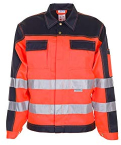 Planam Unisex Warnschutz Bundjacke Waisted jacket High Visible Size 52 in orange/marine blue (pack of 1)