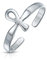Religiöser Spiritueller Midi Mittelfinger Ägyptisches Ankh Kreuz Midi Zehenring Für Frauen Teenager Poliert .925 Silber Sterling Verstellbar