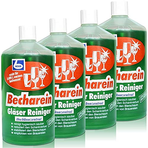 4x Dr. Becher Becharein Gläser Reiniger Hochkonzentrat / 1 Liter