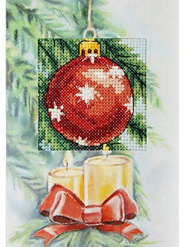 Orchidea Bauble and Candle Card Cross Stitch Kit