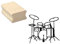 Stempel Holzstempel Motivstempel « SCHLAGZEUG 01 » Scrapbooking - Embossing Drummer Schlagzeuger Drumstick Musik