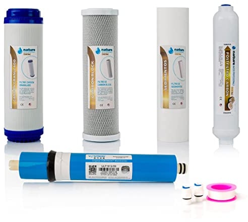 NATURE WATER PROFESSIONALS 4er-Pack Gold-Line-Filter für Umkehrosmose – Wasserfilter für 5-Stufen-Geräte