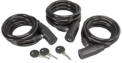 Hunters Specialties 6 ft Cable Lock with Key - Hunting Weather-Resistant Heavy Duty Anti-Theft Security Cable for Treestands, Trail Cameras & Outdoor Gear (3 Pack)