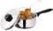 3pc 20cm Stainless Steel Chip Pan - Chippan Fryer Pot With Lid & Basket Durable Bnib | Professional Food Cooking | Strong Wire Mesh Basket | Easy To Clean