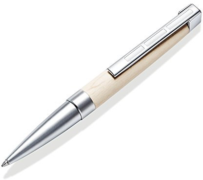 STAEDTLER Initium Lignum Drehkugelschreiber, Ahornholz, B, schwarz, Made in Germany, mit edler Geschenkverpackung, 9PM320B-9