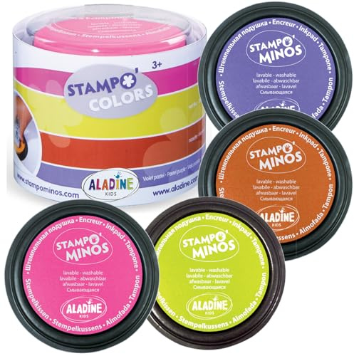 HCM Kinzel GmbH ALADINE 85152 - Stampo Colors Festival, 4 Stempelkissen, violett/pink/grün/braun