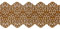 Coximus gebrauchsfertige essbare Spitze für filigrane Spitzen-Deko von Torten | 38 x 8 cm fertige Zucker-Spitze in der Farbe Gold | hochwertiges elastisches Icing fertig zum Gebrauch | Sweet Lace
