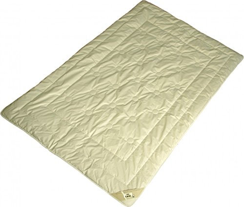 Steppbett 155x200 / 900g - Leichte Übergangszeit Bettdecke Garanta 100% Kamelhaar Füllung & Bio Cotton KBA Bezug