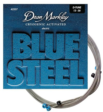 Dean markley Blue Steel Electric Guitar Stings Drop Tune 13-56 2557 Bleu