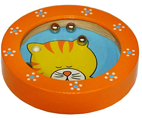 TikTakToo Kugel Geduldsspiel Motiv Katze Labyrinth für Kinder Geschicklichkeitsspiel Kugellabyrinth- Mitgebsel Geburtstag