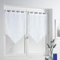 Douceur d'Intérieur - 1622328, Gardine Bommel Passanten, 2 X 60 X 90 cm, Lissea, Voile Sandfarben, Weiss, Weiß