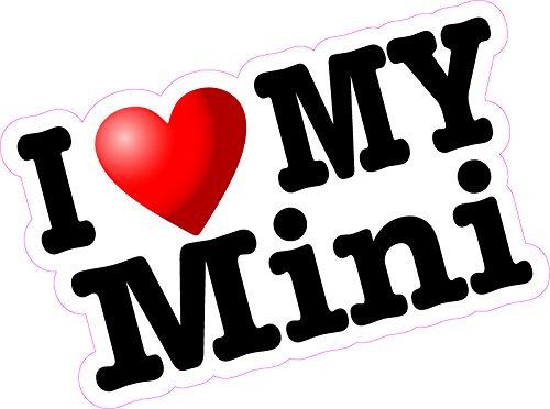 I love heart my mini bedruckt Vinyl Aufkleber Aufkleber