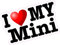 I love heart my mini bedruckt Vinyl Aufkleber Aufkleber