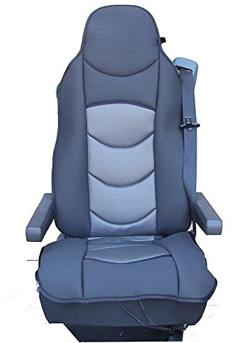 1x Sitzauflage LKW-Sitz Sitzbezug Sitzschoner Grau Polyester Hochwertig Neu Passgenau