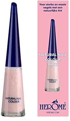 Herome Natural Nail Colour Pink - Vernis à Ongles Fortifiant - Pour une French Manucure - 10ml.