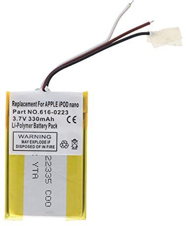 AccuCell 616-0223 Battery 330 mAh for Apple iPod Nano
