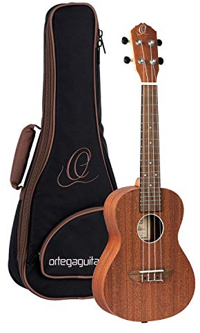 Ortega Guitars Ukulele Concerto Acustico – Timber Series – Gig Bag Inclusa – Sapele, Natural (RFU11S)