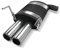 JOM Car Parts & Car Hifi GmbH 85702 Edelstahl Sportauspuff Endschalldämpfer, 2x76 rund, mit ABE