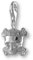 Melina Damen-Charm Anhänger Totenkopf Zirkonia 925 Sterling Silber 1800436